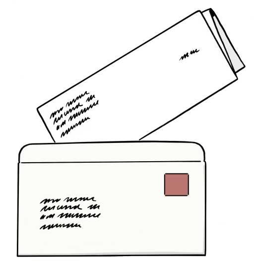 Briefumschlag mit Brief