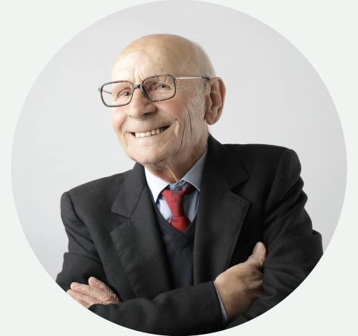 Lächelnder Senior