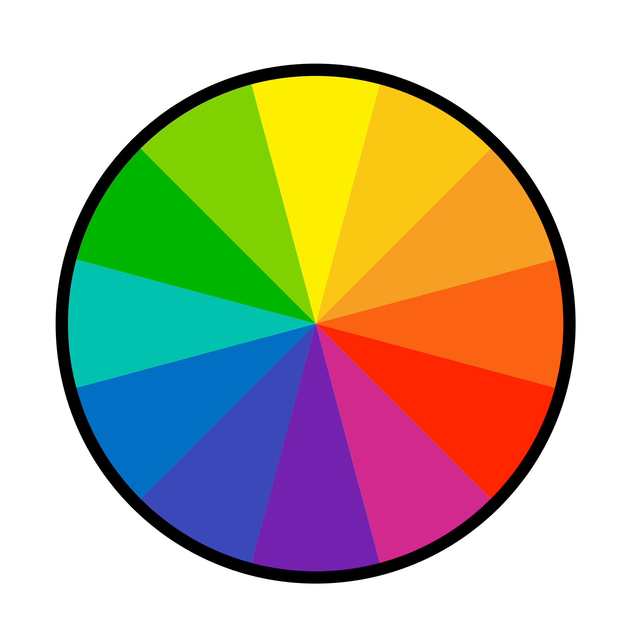 Ein Kreis gefüllt mit den Farben des Regenbogens