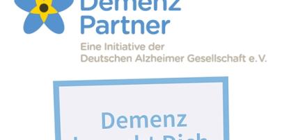 Logo Demenz Partner mit Slogan "demenz braucht dich"