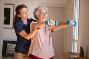 Bild einer Übung in der Physiotherapie